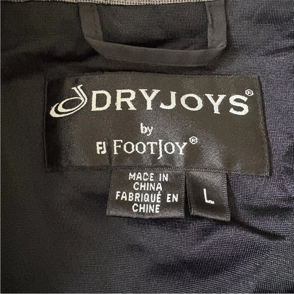 FootJoy Dry Joy Mens Black Golf Jacket Zip Off Sleeves Size Large - Picture 7 of 8